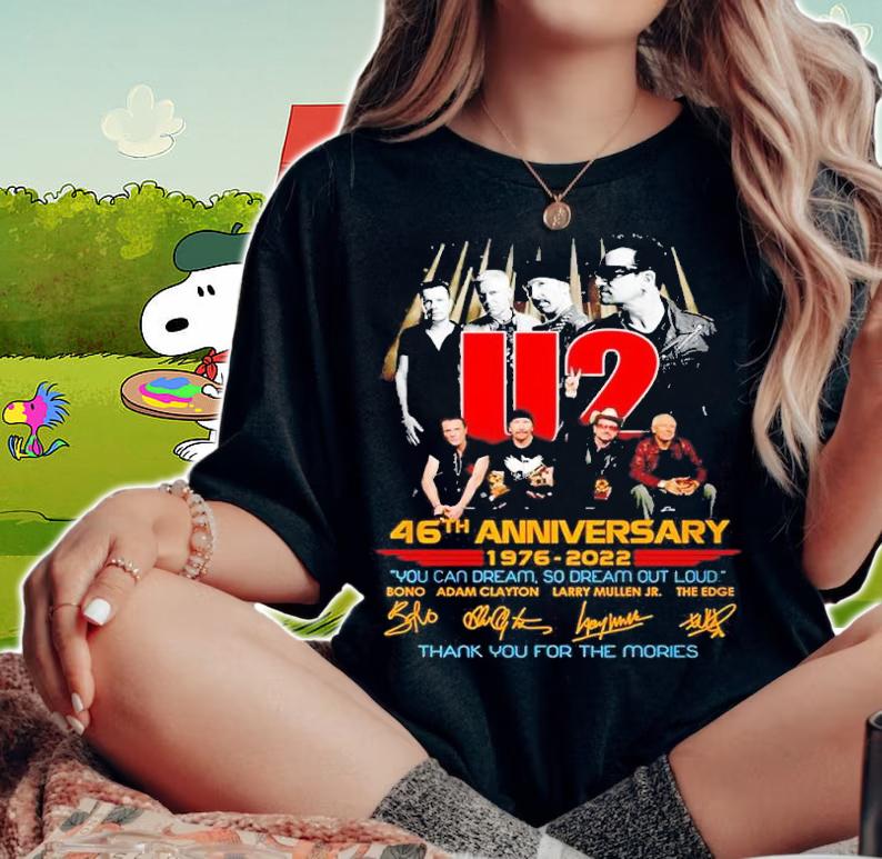 U2 46th anniversary 1976 2022 thank you for the memories shirt t-shirt woman shirt