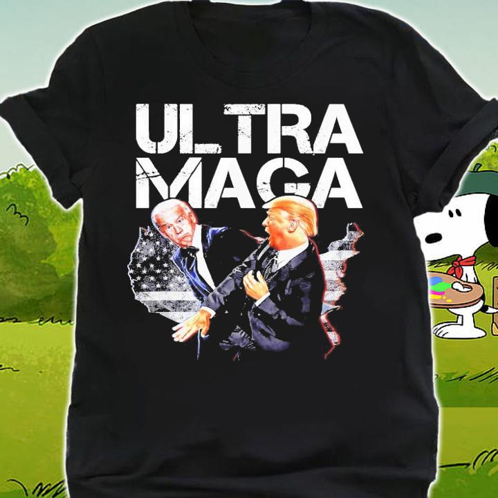 Ultra Maga Pro Trump 2024 Slap Biden USA Flag 4th Of July T-Shirt t-shirt shirt