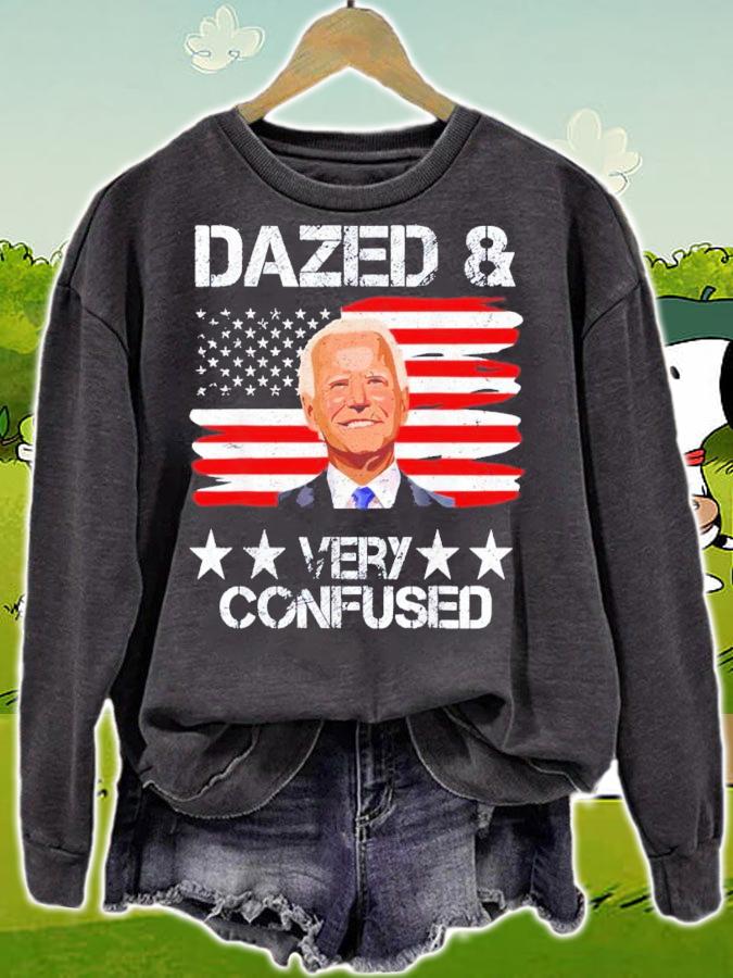 US Flag Joe Biden Dazed And Confused Conservative Shirt t-shirt sweatshirt