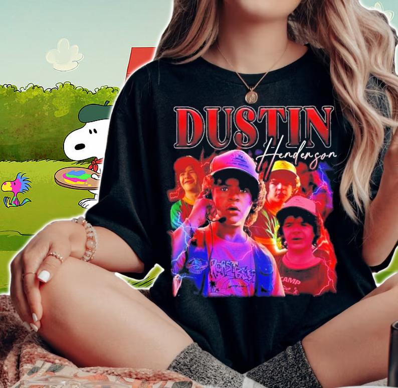Dustin Henderson Stranger Things Style 90s T-Shirt t-shirt woman shirt
