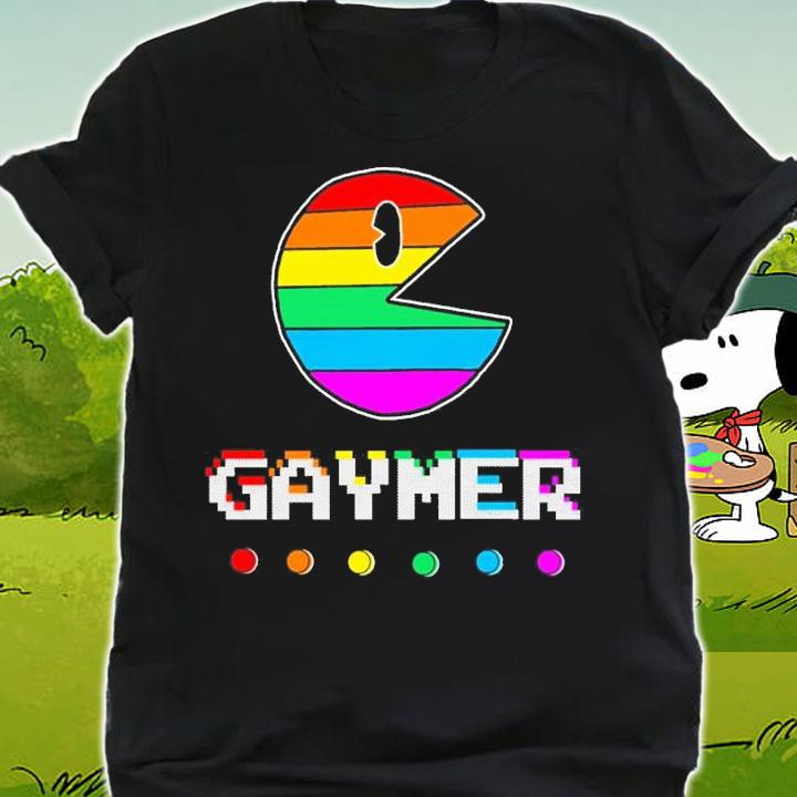 Gaymer Gay Gamer Pac Man Pride Shirt t-shirt shirt