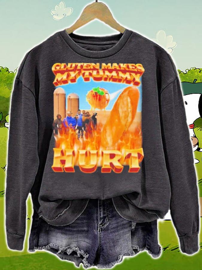 Gluten Makes My Tummy Hurt Shirt t-shirt sweatshirt