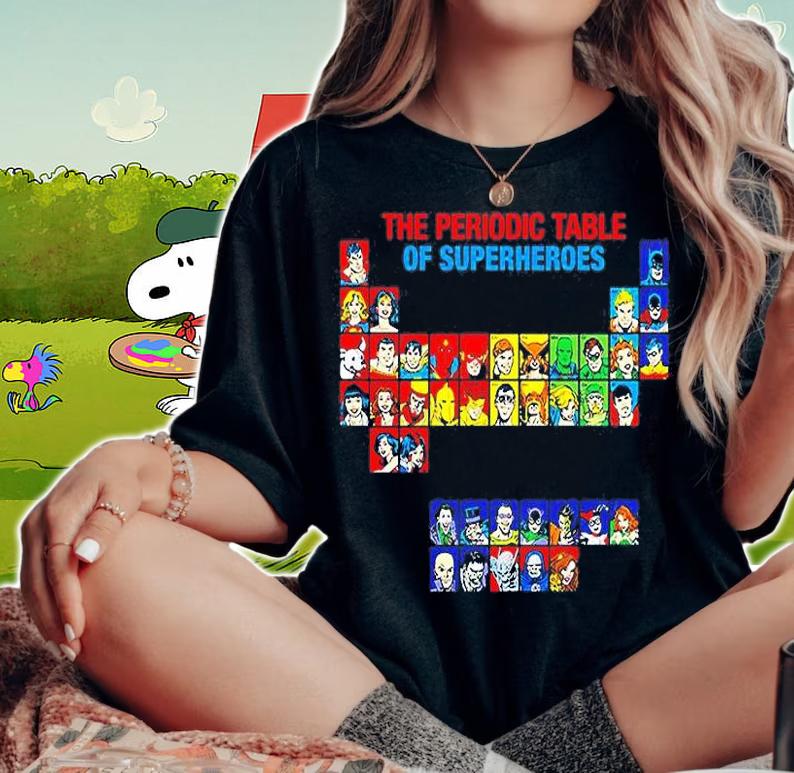Joseph Mallozzi The Periodic Table Of Superheroes T-Shirt t-shirt woman shirt