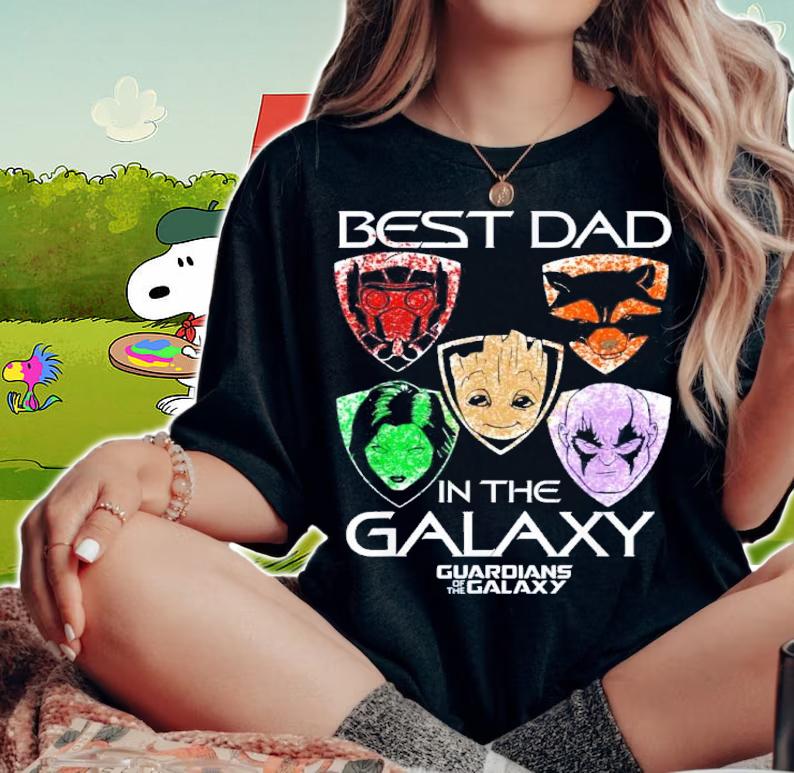 Marvel Guardians Best Dad Father's Day Graphic Shirt t-shirt woman shirt