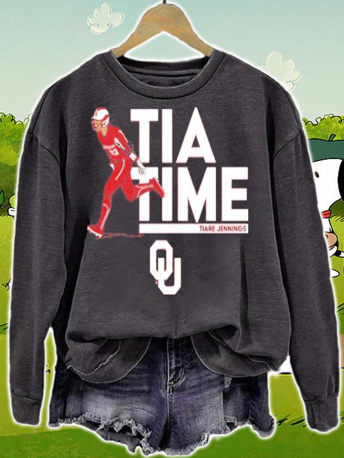 Oklahoma Softball Tiare Jennings Tia Time Shirt t-shirt sweatshirt