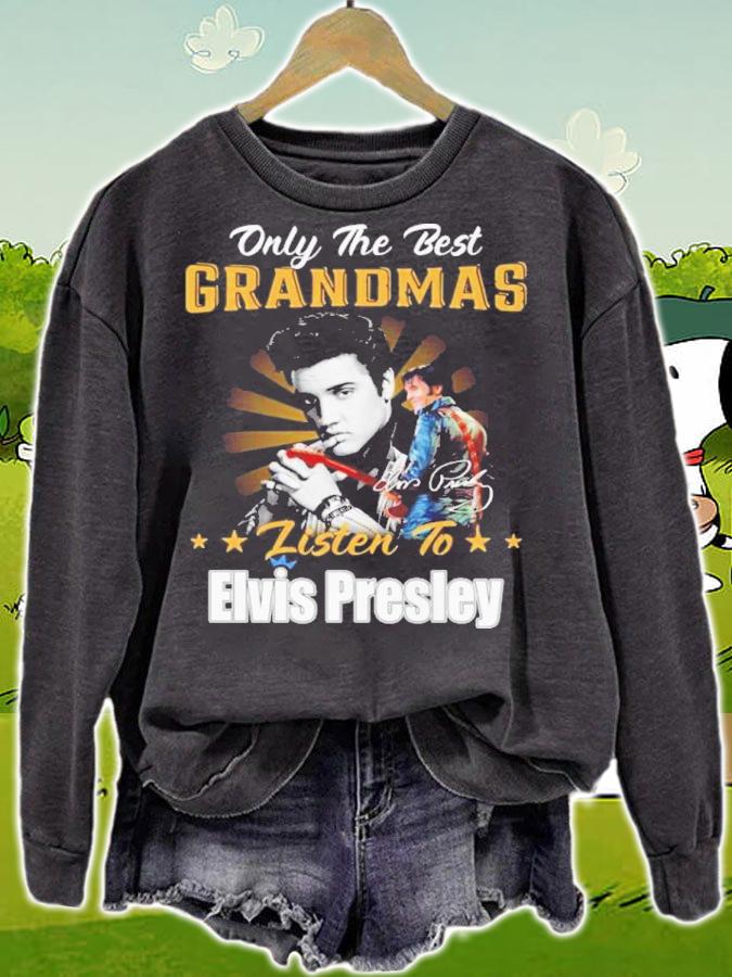 Only The Best Grandmas Listen To Elvis Presley Signatures Shirt t-shirt sweatshirt