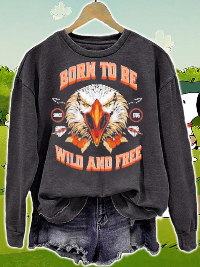 Patriotic Bald Eagle 4th of July USA Vintage Father's Day T-Shirt t-shirt sweatshirt