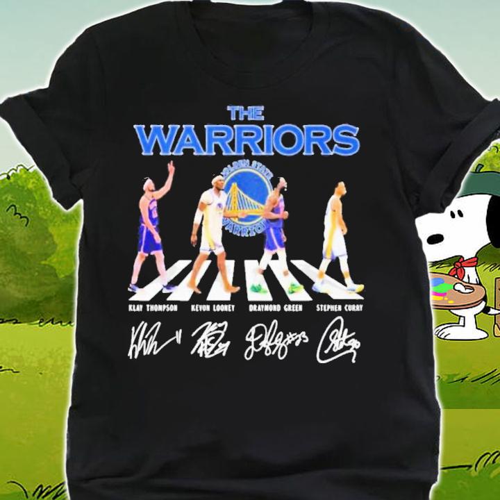 NBA Finals Klay Thompson Kevon Looney Draymond Green And Stephen Curry Abbey Road Signatures t-shirt shirt