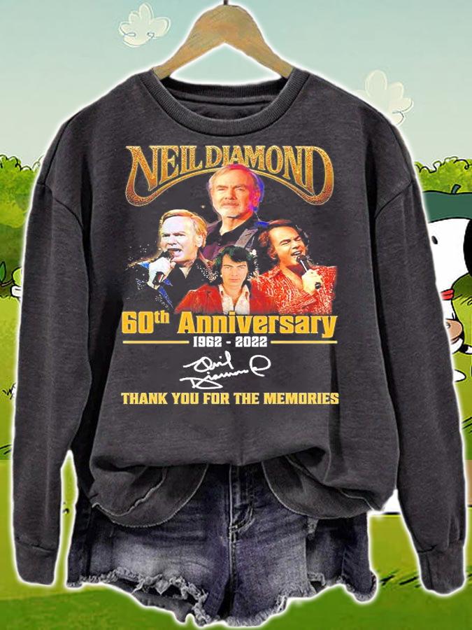 Neil Diamond 60th Anniversary 1962 2022 Thank You For The Memories t-shirt sweatshirt