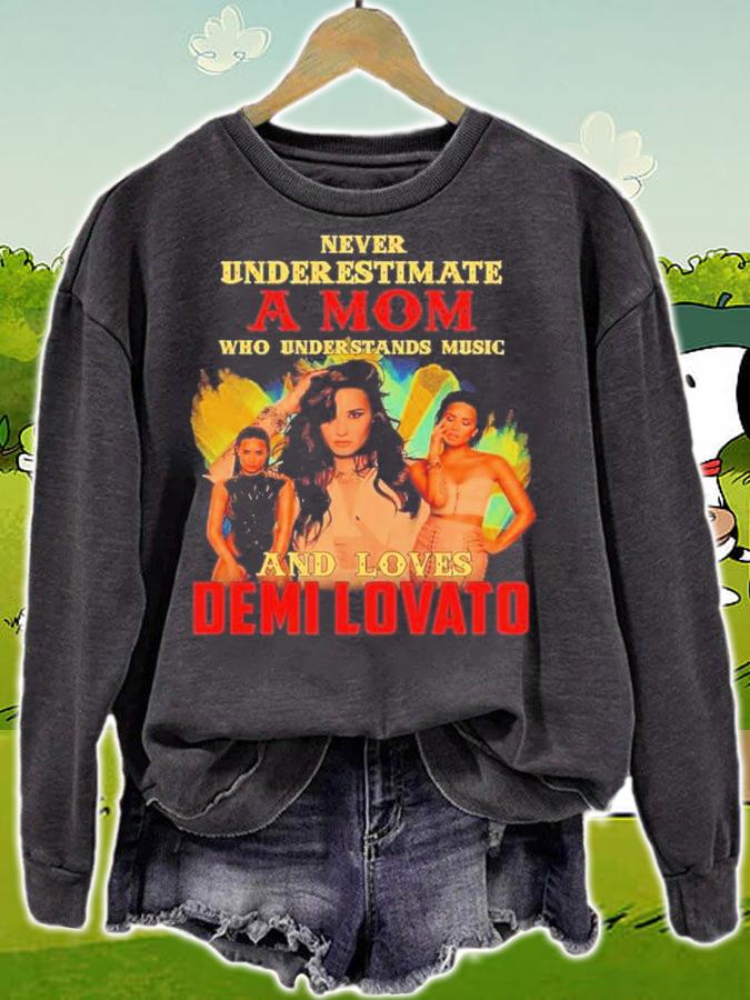 Never Underestimate A Mom Who Understands Music And Loves Demi Lovato Shirt t-shirt sweatshirt