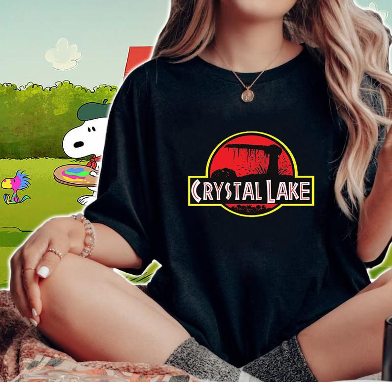Crystal Lake Jurassic Park Logo t-shirt woman shirt