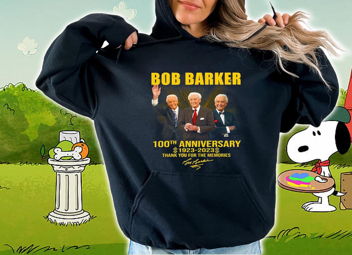 RIP Bob Barker 100th Anniversary 1923-2023 Thank You For The Memories Signature t-shirt hoodie