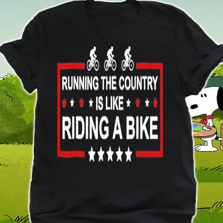 Running The Country Is Like Riding A Bike Joe Biden Biden Merry 4th Of July T-Shirt t-shirt shirt