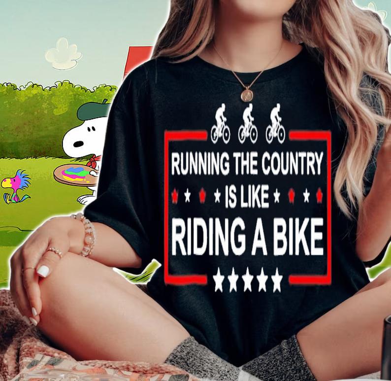 Running The Country Is Like Riding A Bike Joe Biden Biden Merry 4th Of July T-Shirt t-shirt woman shirt