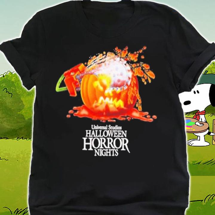 Universal Studios Halloween Horror Nights Chainsaw Jack-O'-Lantern shirt t-shirt shirt