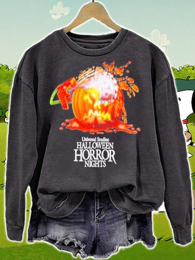 Universal Studios Halloween Horror Nights Chainsaw Jack-O'-Lantern shirt t-shirt sweatshirt