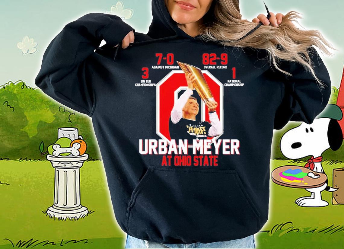 Urban Meyer At Ohio State With Achievement shirt t-shirt hoodie
