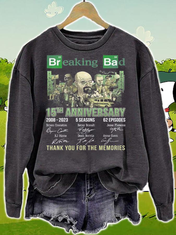 Breaking Bad 15th Anniversary 2008-2023 Thank You For The Memories t-shirt sweatshirt