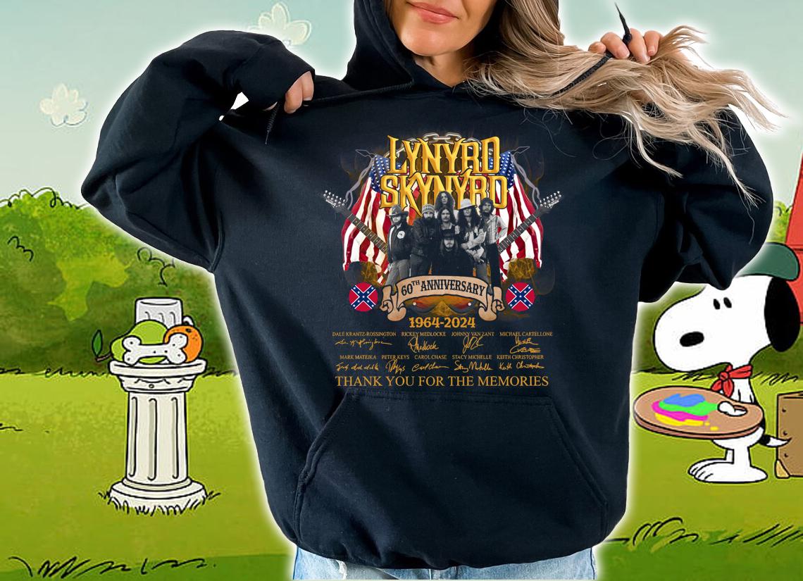 Lynyrd Skynyrd 60th Anniversary 1964-2024 Thank You For The Memories t-shirt hoodie