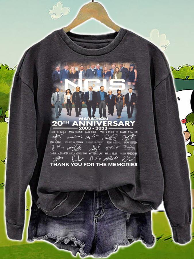 NCIS Marathon 2003-2023 thank you for the memories signatures t-shirt sweatshirt