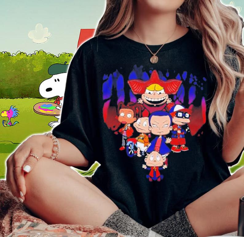Stranger Things X Rugrats Fan Made Lovers T-Shirt t-shirt woman shirt