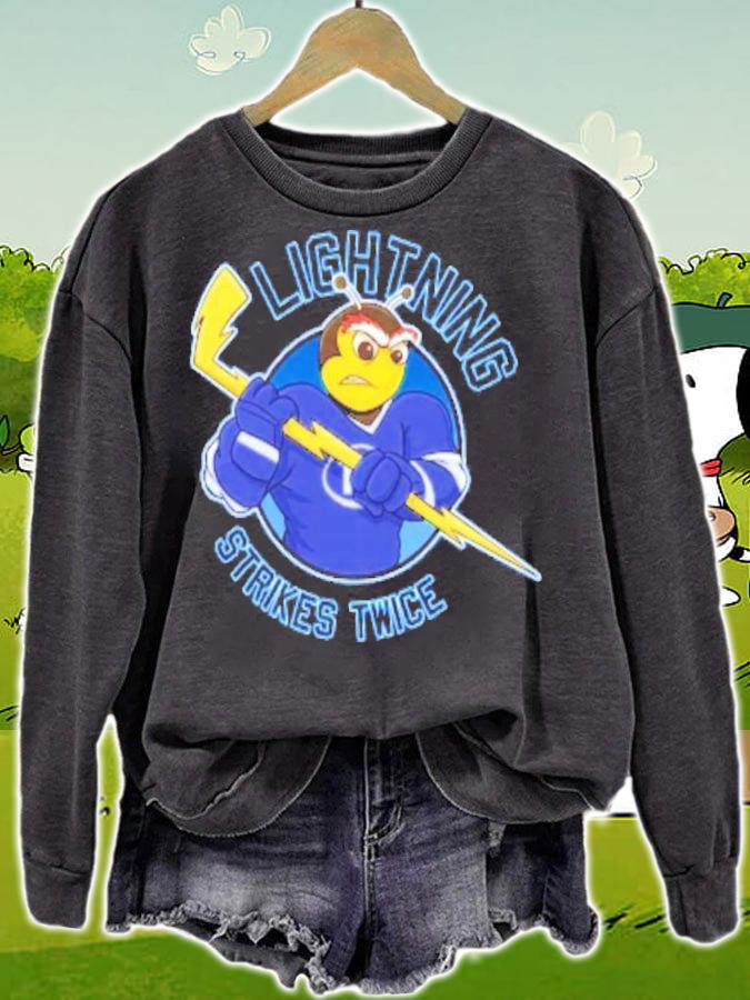 Tampa Bay Lightning Strikes Twice Hockey Champions ThunderBug Shirt t-shirt sweatshirt