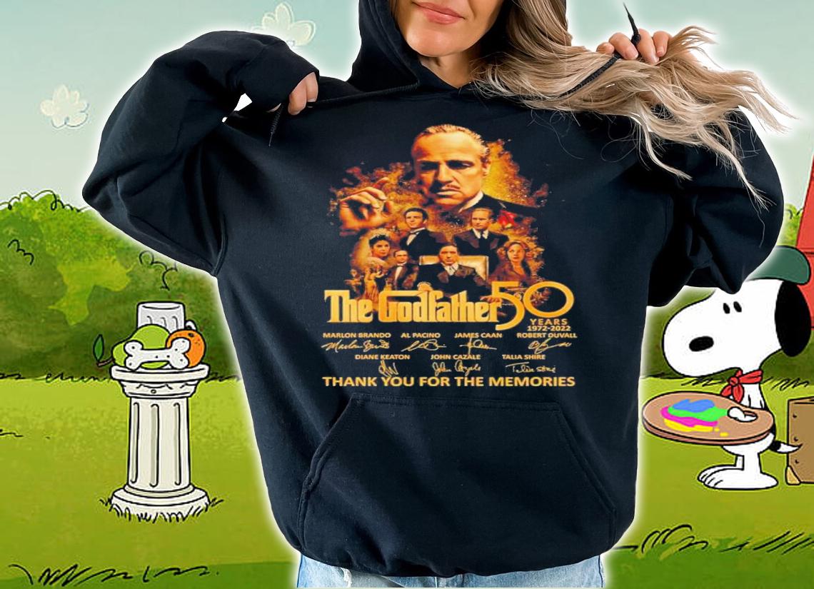 The GodFather 50 years 1972 2022 thank you for the memories signatures shirt t-shirt hoodie