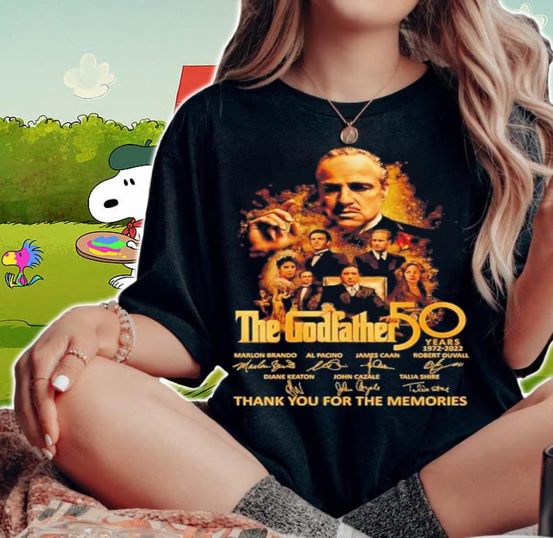 The GodFather 50 years 1972 2022 thank you for the memories signatures shirt t-shirt woman shirt