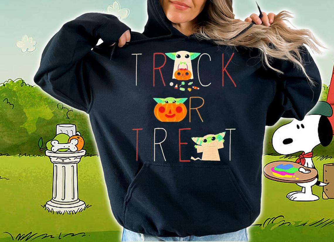 The Mandalorian Grogu Trick or Treat Halloween Shirt t-shirt hoodie