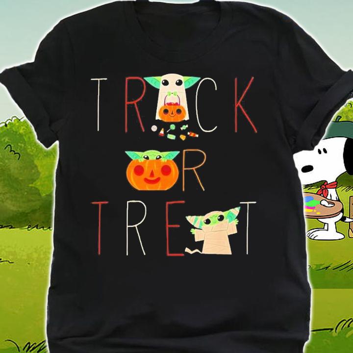 The Mandalorian Grogu Trick or Treat Halloween Shirt t-shirt shirt