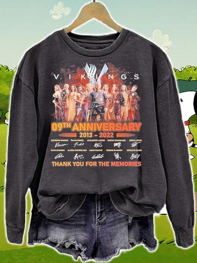 Vikings 09th Anniversary 2013 2022 Thank You For The Memories T-Shirt t-shirt sweatshirt