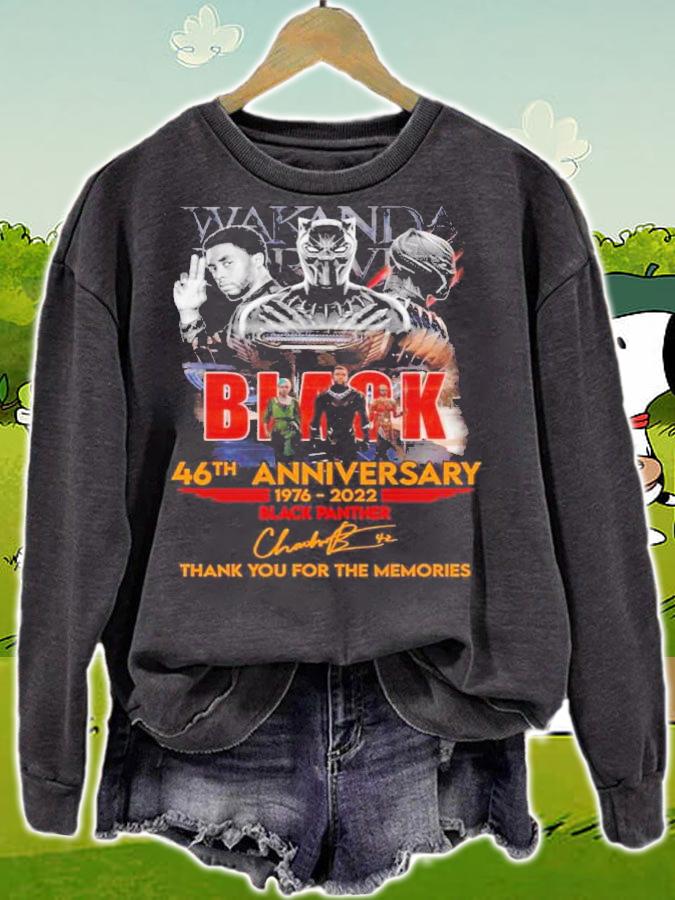 Wakanda Forever Marvel Black Panther 46th Anniversary Signatures Thank You For The Memories Shirt t-shirt sweatshirt