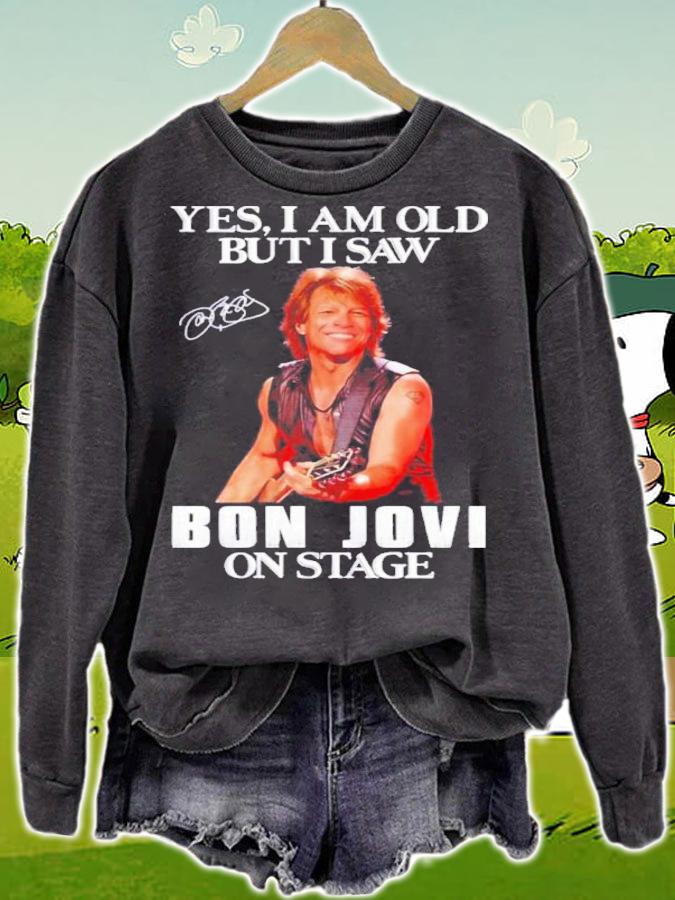 Yes I'm Old But I Saw Bon Jovi On Stage Signature Shirt t-shirt sweatshirt