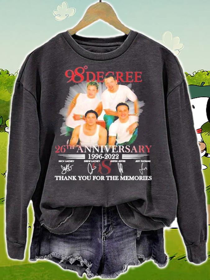 98 Degree 26th Anniversary 1996-2022 Signatures Thank You For The Memories Shirt t-shirt sweatshirt
