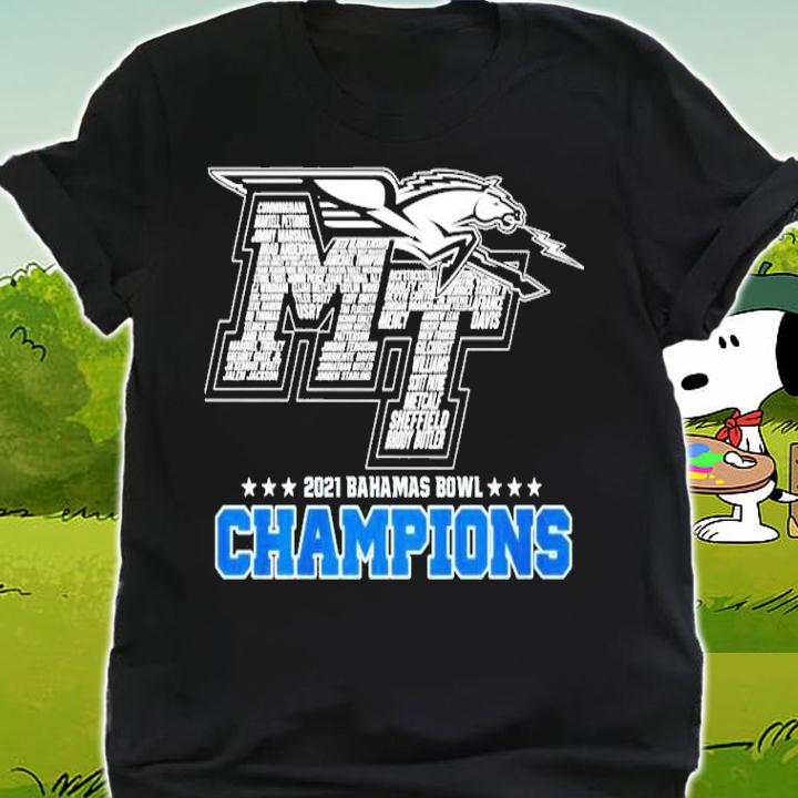 2021 Middle Tennessee Blue Raiders Bahamas Bowl Champions Shirt t-shirt shirt