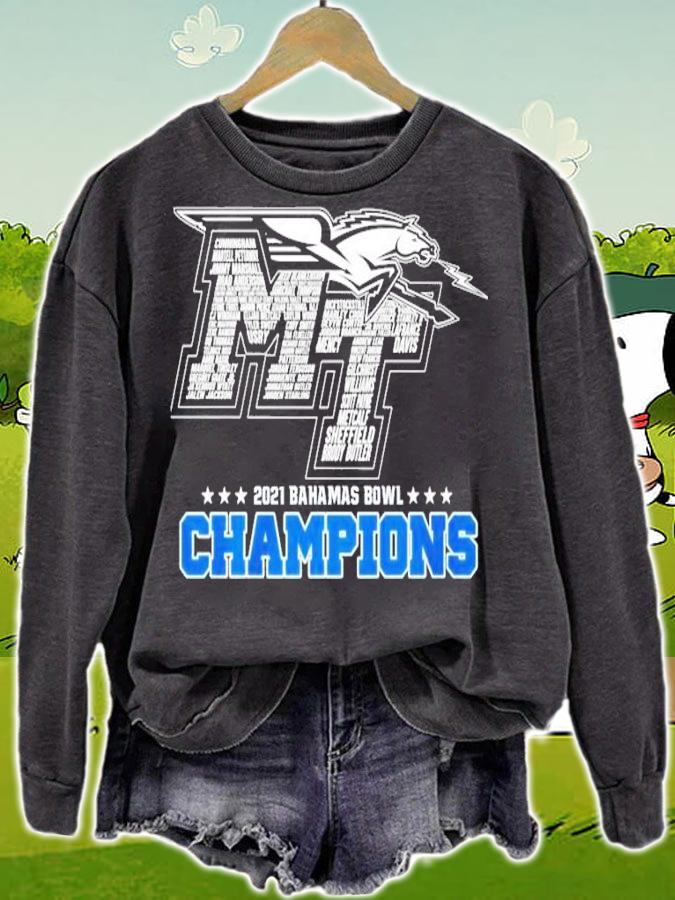 2021 Middle Tennessee Blue Raiders Bahamas Bowl Champions Shirt t-shirt sweatshirt
