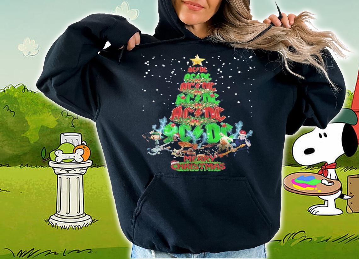 ACDC Band Merry Christmas Tree Shirt t-shirt hoodie