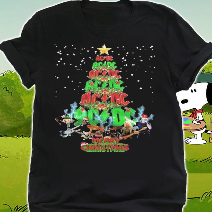 ACDC Band Merry Christmas Tree Shirt t-shirt shirt