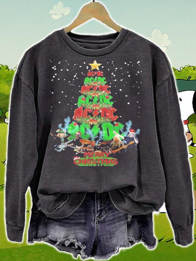 ACDC Band Merry Christmas Tree Shirt t-shirt sweatshirt