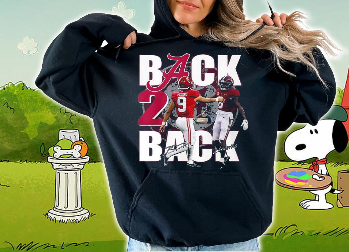 Alabama Crimson Tide Back 2 back signatures Shirt t-shirt hoodie