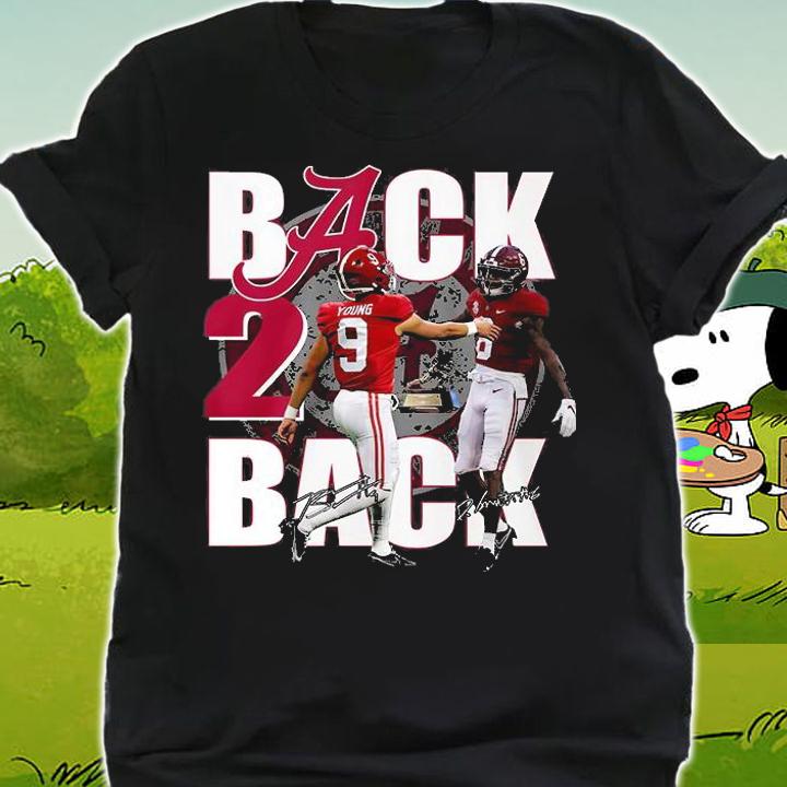 Alabama Crimson Tide Back 2 back signatures Shirt t-shirt shirt