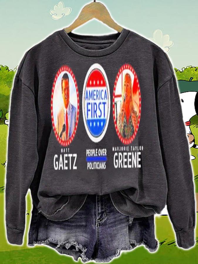 America First Pro-Trump Pro America Gaetz Greene Shirt t-shirt sweatshirt