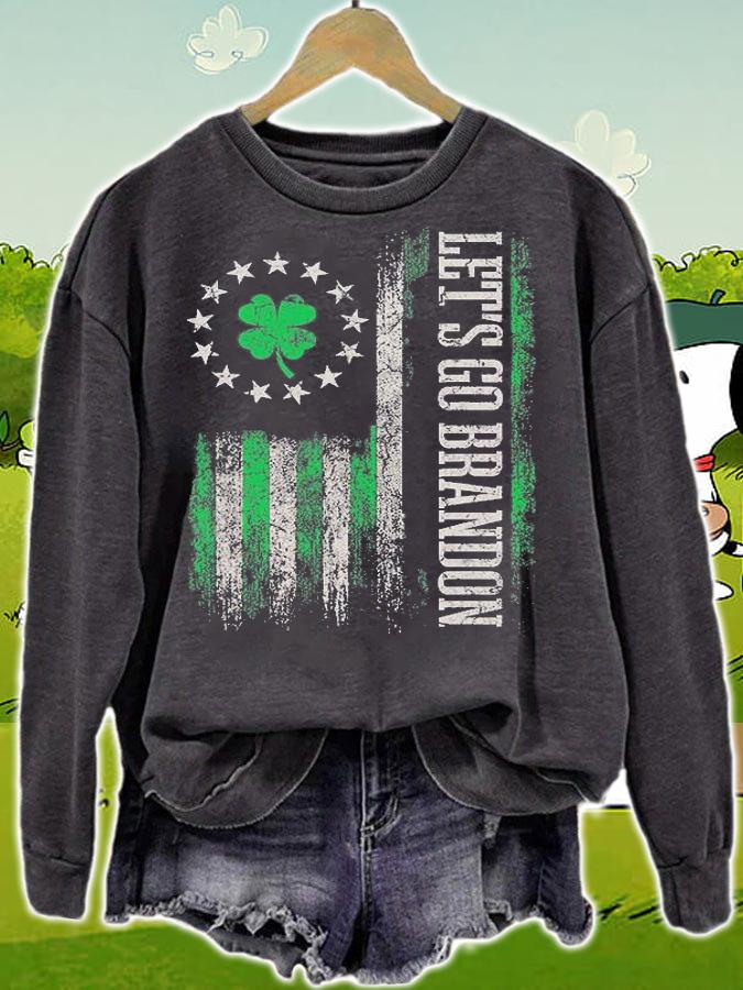 American Flag Patriots Let's Go Brandon St Patrick's Day Vintage T-Shirt t-shirt sweatshirt
