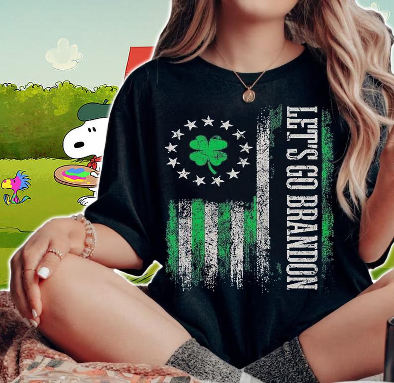 American Flag Patriots Let's Go Brandon St Patrick's Day Vintage T-Shirt t-shirt woman shirt