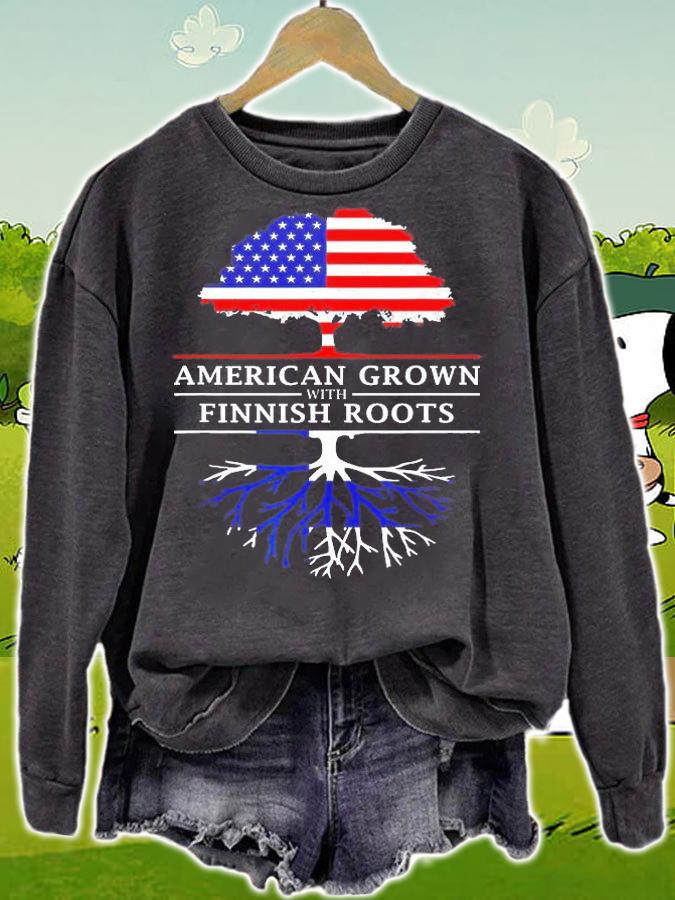 American Grown With Finnish Roots T-Shirt t-shirt sweatshirt