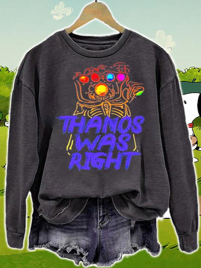 Avengers Infinity War Thanos Was Right Shirt t-shirt sweatshirt