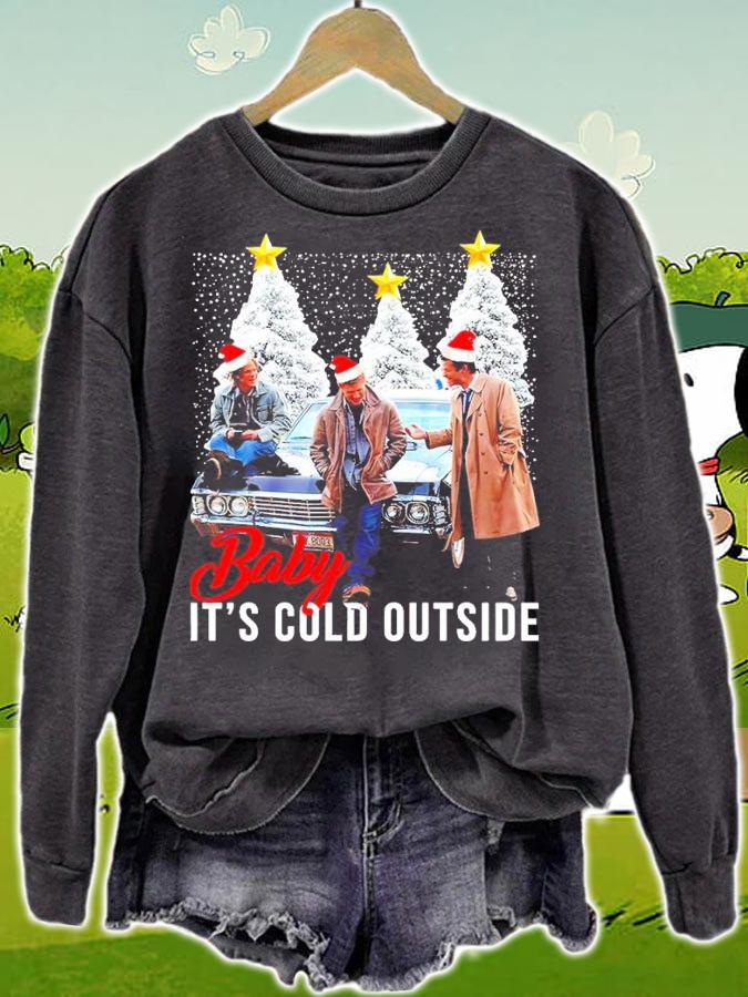Baby it's cold outside Christmas shirt t-shirt sweatshirt