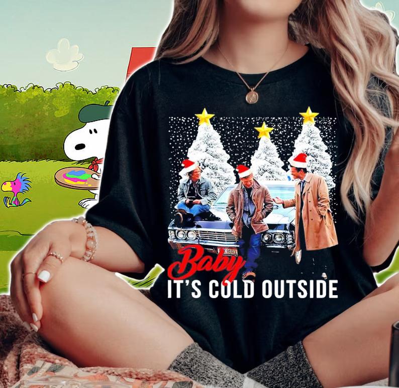 Baby it's cold outside Christmas shirt t-shirt woman shirt