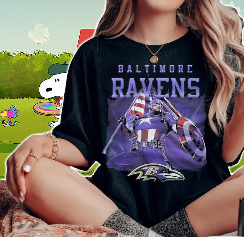 Baltimore Ravens Chris Evans Captain America T-shirt t-shirt woman shirt