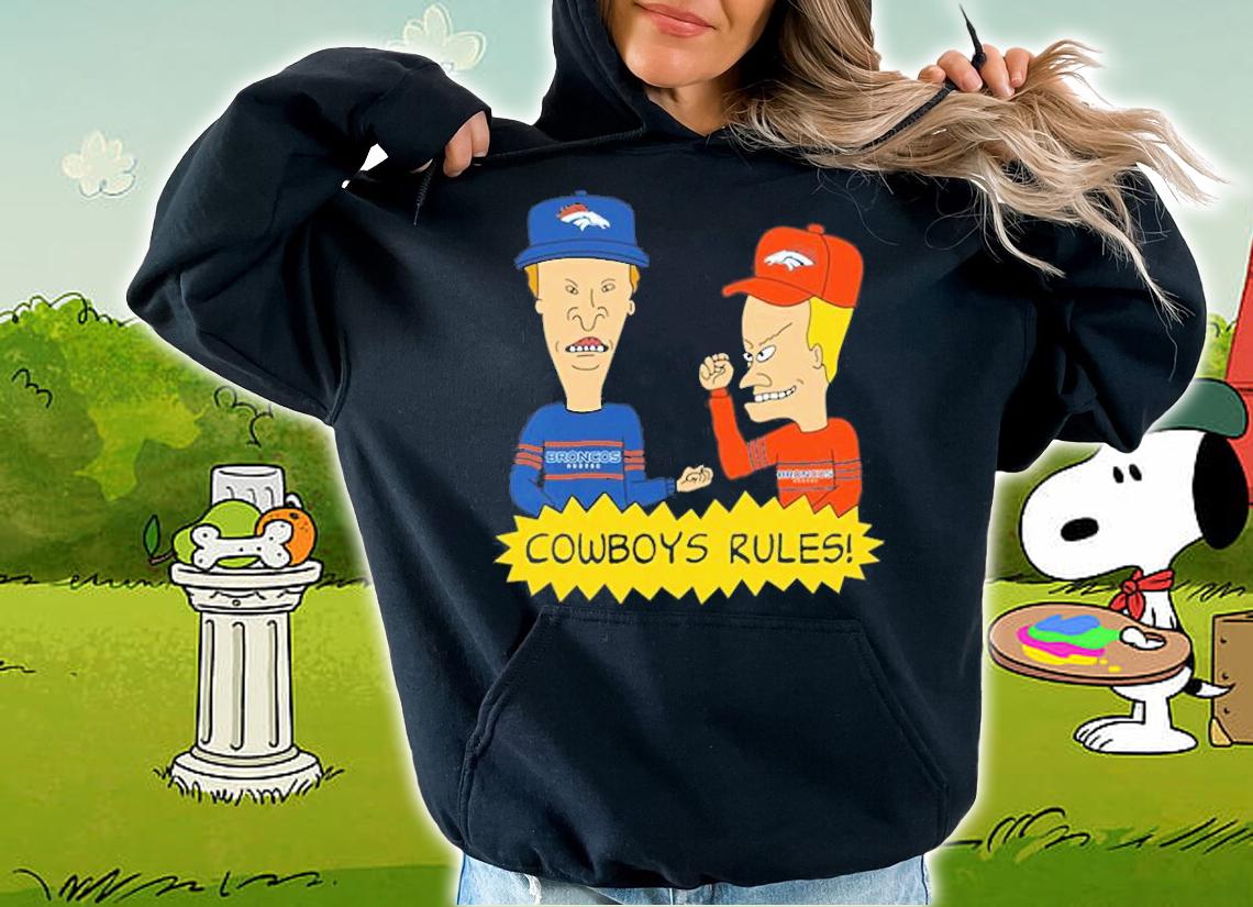 Beavis and Butt-Head Denver Broncos Rules NFL T-Shirt t-shirt hoodie